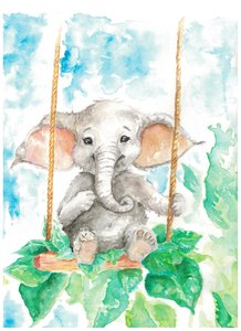 Piccolo elefante a dondolo
