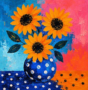 Girasoli in un tripudio di colori