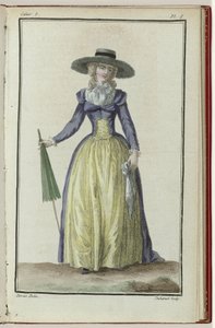 Cabinet des Modes ou les Modes Nouvelles, 1 Marzo 1786, 8e cahier, pl. I da A.B. Duhamel