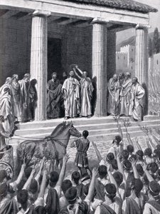 Temistocle onorato a Sparta, illustrazione da 