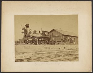 Motore 23 della stazione di Wyoming sul binario principale [Wyoming]. da A.J. Russell