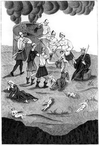Ebrei che prendono il sangue dai bambini cristiani per i loro riti mistici, 1849 da A. Bisson