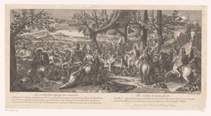 Re Alessandro Magno e il re Porus sconfitto da A. Bormans