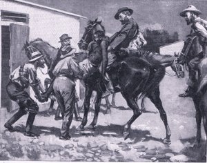 Il tentativo di Esaù di fuggire, da Dopo Pretoria: La guerra di guerriglia pubblicata da Harmsworth Bros Limited, 1901