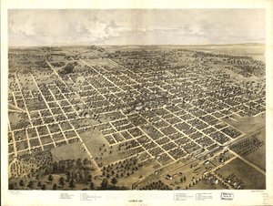 Bloomington, Illinois 1867. LOC 73693345 da A.; Chicago Lithographing Co. Ruger