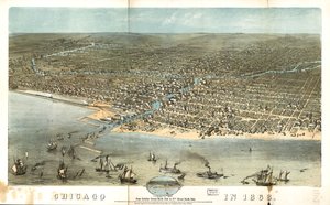 Chicago nel 1868 da Schiller Street lato nord a 12th Street lato sud. LOC 73693350