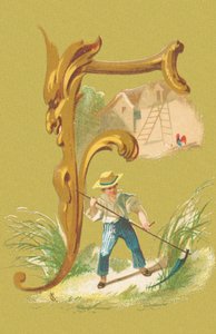 F: falciatore, falce, fieno, fattoria