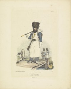 Zappatore in grande uniforme, 1820-1825 da A. Courtois