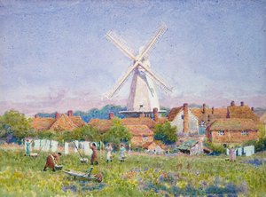Donne che stendono il bucato, Cranbrook Mill, Kent da A. Foord Hughes