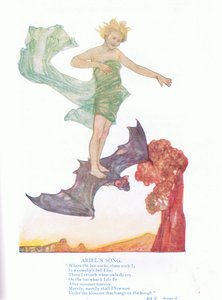 La canzone di Ariel (La Tempesta), da Tales from Shakespeare pub. by Ward Lock & Co Ltd da A. Jackson