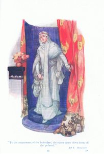 Con stupore degli spettatori, la statua scese dal piedistallo (Racconto d
