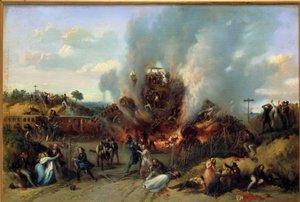 Disastro ferroviario a Bellevue sulla ferrovia di Versailles 8/05/1842 da A Provost