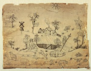 Quadro ricamato da A. Smith