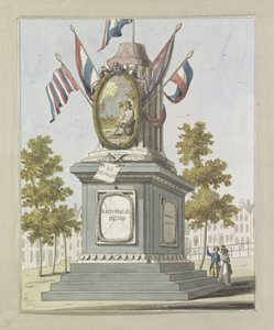 La Rivoluzione, decorazione in Piazza del Re, 1795 da A. Verkerk