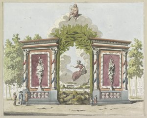 Arti e Scienze, decorazione al Noordermarkt, 1795 da A. Verkerk