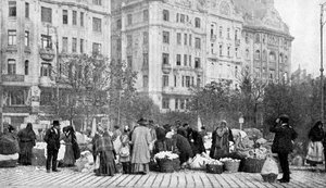 Grande mercato dei fiori, Budapest, Ungheria, 1922 da A. W. Cutler