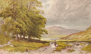 La prima occhiata di Grasmere dalla strada di Keswick