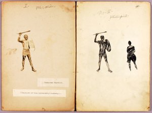Tatuaggio - Guerriero singolo, cartella di studio per il libro Nascondere la colorazione nel regno animale da Abbott Handerson Thayer