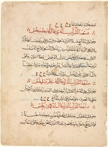 Pagina di testo da una Materia Medica di Dioscoride, c. 1224 da Abdallah ibn al Fadl