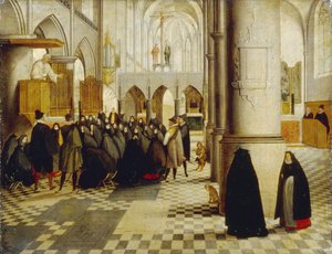 Servizio della chiesa da Abel Grimmer or Grimer