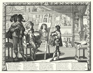 Il nobile pittore (incisione) da Abraham (after) Bosse