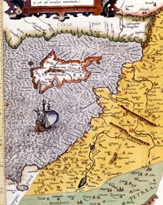 Mappa geografica storica della Palestina secondo l