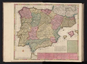 Mappa di Spagna e Portogallo da Abraham Allard