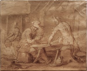 Il satiro dal contadino da Abraham Bloemaert