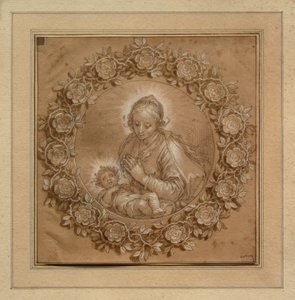 Madonna con bambino in un tondo da Abraham Bloemaert