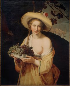 Pastorella con uva da Abraham Bloemaert
