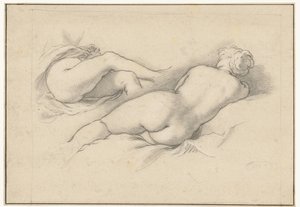 Studi di un nudo femminile reclinato da Abraham Bloemaert