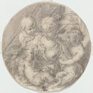 La Madonna con il Bambino Gesù, con il bambino Giovanni Battista e un altro bambino (Caritas) da Abraham Bloemaert