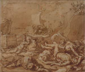 Teagene e Cariclea dopo il naufragio da Abraham Bloemaert