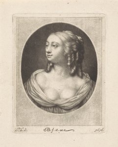 Busto di una giovane donna con seno semi scoperto da Abraham Bloteling