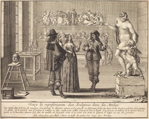 Uno scultore nel suo atelier da Abraham Bosse