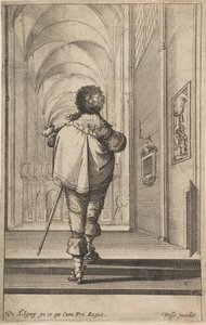 Un gentiluomo visto di spalle che entra in una chiesa, ca. 1629 da Abraham Bosse