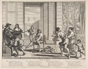 Vestire i mendicanti, 1635 da Abraham Bosse