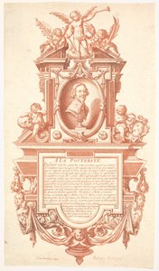 Epitafio e ritratto di Jacques Callot, 1635-36 da Abraham Bosse
