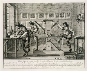 Pressa da stampa francese, 1642