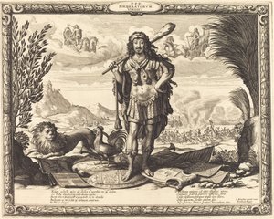 Luigi XIII come Ercole da Abraham Bosse