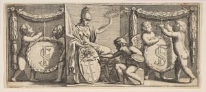 Minerva e le armi di François Sublet de Noyers da Abraham Bosse