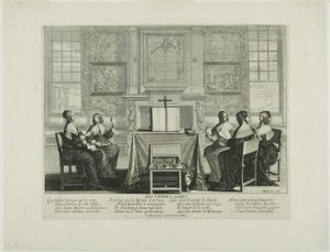 Piatto uno, da Le vergini sagge e stolte, piatto uno da Abraham Bosse