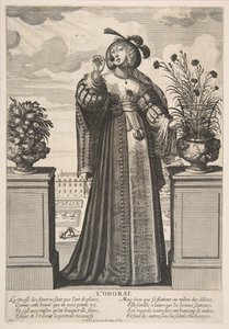 Olfatto, 1635-38 da Abraham Bosse