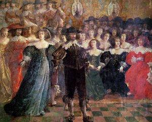 Il ballo di corte (dettaglio) da Abraham Bosse