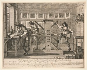 I Tipografi nella loro Sala di Lavoro, dalla serie Artisti nei loro Studi da Abraham Bosse
