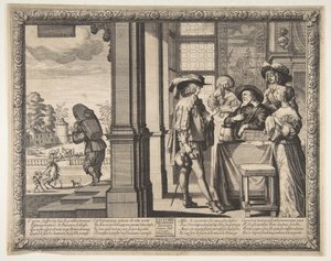 Il figliol prodigo lascia la casa da Abraham Bosse