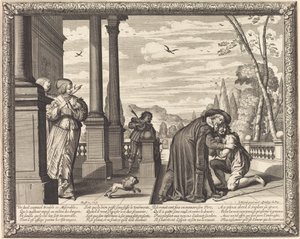 Il figliol prodigo accolto dal padre da Abraham Bosse