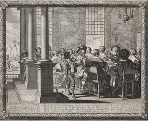 Il figliol prodigo: La festa in onore del ritorno del prodigo da Abraham Bosse