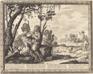 Il figliol prodigo come guardiano di porci da Abraham Bosse