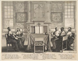 Le vergini sagge che conversano, ca. 1635 da Abraham Bosse